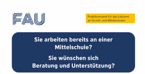 Zum Artikel "Beratungsangebot für alle Lehramtsstudierenden, die bereits an einer Mittelschule unterrichten"